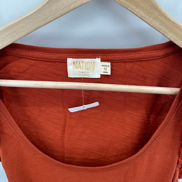 NATION LTD x Evereve NWT Everleigh Dress in Terracotta Cayenne // M - Picture 9 of 14